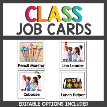 Preview of Clean and Simple Student Job Cards