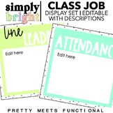 Student Job Display | Bright | Pastel | Classroom Decor |
