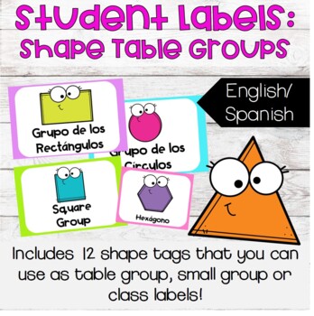 Preview of Student Labels: Shape Labels (Table Labels, Small Group Labels)