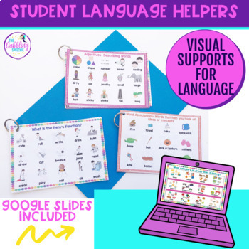Preview of Student Helpers With Visual Supports for Parts of Speech, Vocabulary & More!