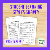 Student Learning Styles Survey