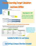 Student Learning Target Calculator for LEAP Math, ELA, and