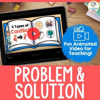 Preview of VIDEO:  Problem (Conflict) & Solution in Fiction Texts (Reading Skills)