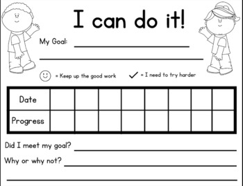 Preview of Student Led Behavior Chart/ Goals