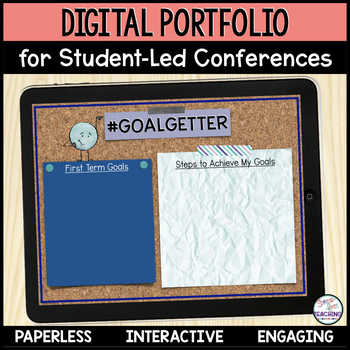 Preview of Student Led Conferences Digital Portfolio | Template for Student Portfolios