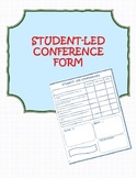 Student Led Conference Form