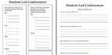 Student-Led Conference Form - Montessori Classroom Form