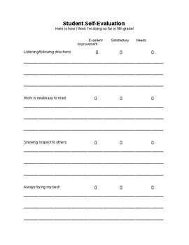 Student-Led Conference Forms by Fifth Fun | TPT