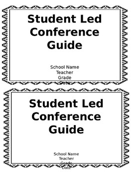 Preview of Student Led Conference Guide (Editable)