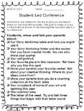 Student Led Conference Outline for Primary (editable)