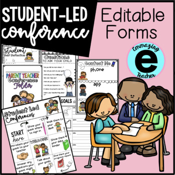 Preview of Student Led Conference Sheets - EDITABLE