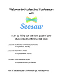 Student Led Conference with Seesaw Activity notebook