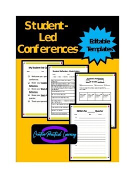 Preview of Student - Led Conferences / Editable Templates