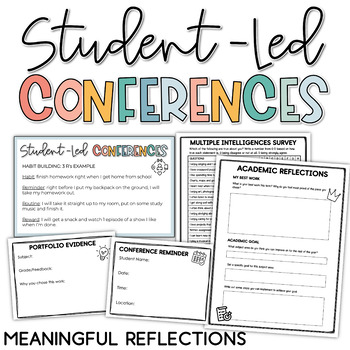 Preview of Student Led Conferences | Parent Teacher Interview Forms for Student Portfolios