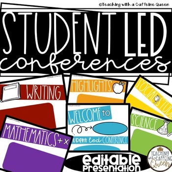 Preview of Student Led Conferences Templates Editable Digital Presentation