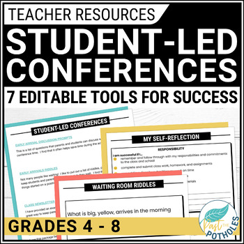 Preview of Student Led Conferences Templates - Editable Parent Teacher Conference Forms