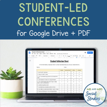 Preview of Student Led Conferences Templates and Forms | For Google Drive and PDF