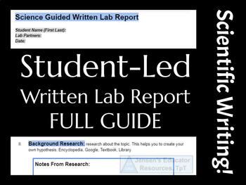 Preview of Student-Led Guided Written Lab Report - Template (Science 5-9)