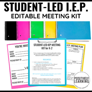 Preview of Student Led IEP Meeting All in One Kit for Younger Grades