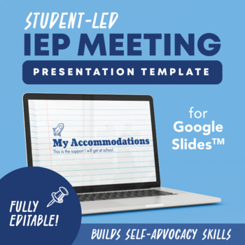 Preview of Student-Led IEP Meeting Presentation Template for Google Slides™