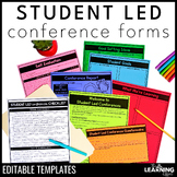 Student Led Parent Teacher Conferences Forms | Editable Te