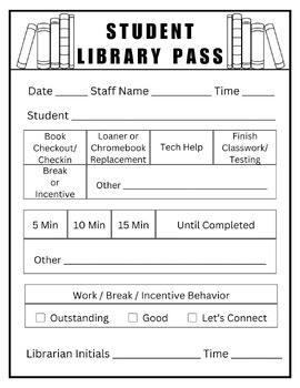 Preview of Student Library Pass