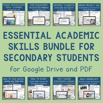 Preview of Academic and Life Skills Bundle for Middle and High School Students