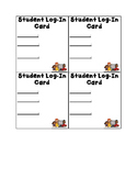 Student Log-In Cards