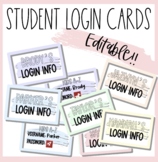 Student Login Cards- EDITABLE