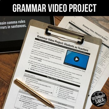 Preview of Grammar Video Project: Students Teach Their Peers!