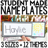 Student Made Name Tag Desk Plates for Coloring or Drawing