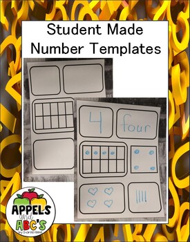 Preview of Student Made Number Templates