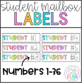 Student Mailbox Drawer Labels | Rainbow Bright Collection