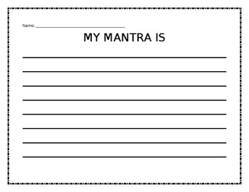 Preview of Student Mantra