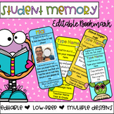 Student Memory Bookmark *Editable* | Student Gift |