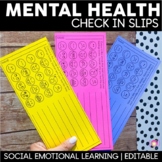 Student Mental Health Check In Slips | Social Emotional Le