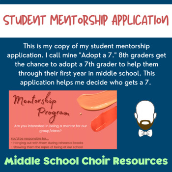 Preview of Student Mentorship Application