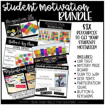 Preview of Student Motivation Bundle {Positive Tools To Get Your Students Excited!}