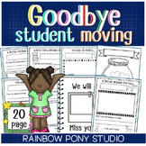 Student Moving Away Gift & NO PREP Printables | goodbye gi