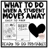 Student Moving Away Printables
