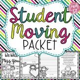 Back to School Student Moving Packet