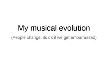 Preview of Student Musical Evolution Presentation