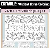 Student Name Coloring Sheets: Coloring Pages: Birthdays: S