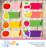 Student Name Labels - Editable Character Labels - Type Names