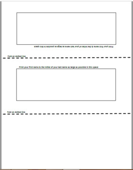 Name Tent Template Worksheets Teaching Resources Tpt