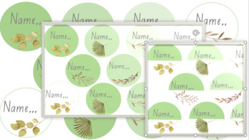 Preview of Student Name Tags Badges Eucalyptus