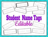 Student Name Tags Editable