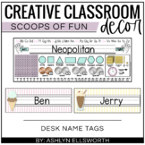 Student Name Tags - Editable - Ice Cream Classroom Decor