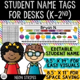 Student Name Tags For Desks K-2 / Student Reference