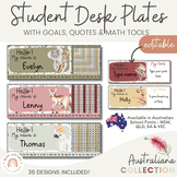 Student Name Tags & Goals Desk Plates | Australiana Classr